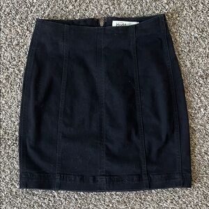 Black Denim Skirt